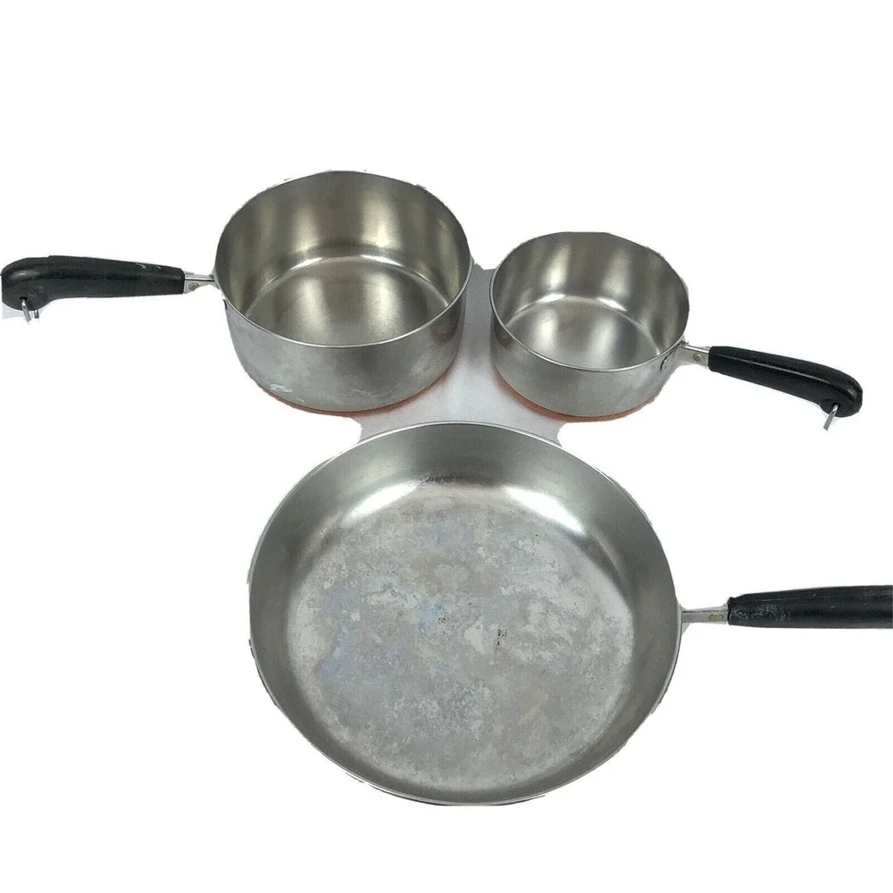 Revere Ware 3 Vintage Pots 10